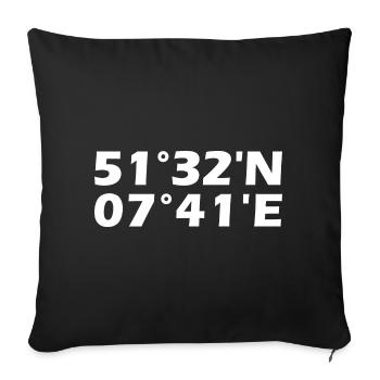 Coordonnées Unna - Housse de coussin décorative 45 x 45 cm - noir - Devant