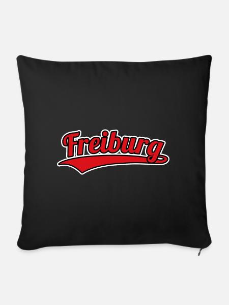 Freiburg Deutschland Heimatstadt - Sofakissenbezug 45 x 45 cm - Schwarz