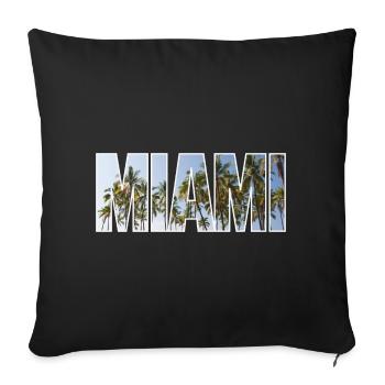 Miami - Sofakissenbezug 45 x 45 cm - Schwarz - Vorne