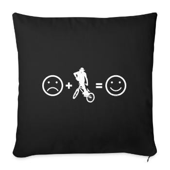 Hommes Femmes BMX Jeunes Cyclisme BMX BMX Vélo - Housse de coussin décorative 45 x 45 cm - noir - Devant