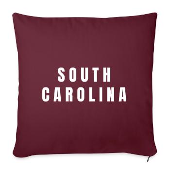 CAROLINE DU SUD AVEC TEXTE BLANC - Housse de coussin décorative 45 x 45 cm - bordeaux - Devant