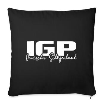 IGP BERGER ALLEMAND Le sport canin de Wilsign - Housse de coussin décorative 45 x 45 cm - noir - Devant