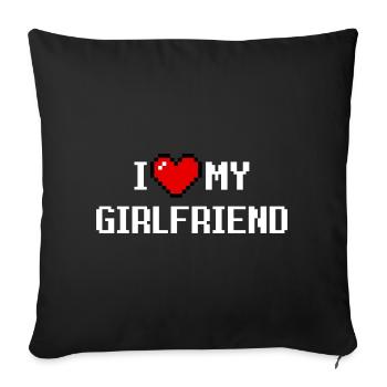 J’aime ma fille Gamer Girlfriend Zocken Pc Zocker - Housse de coussin décorative 45 x 45 cm - noir - Devant