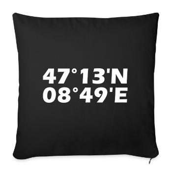 Coordonnées de Rapperswil-Jona - Housse de coussin décorative 45 x 45 cm - noir - Devant