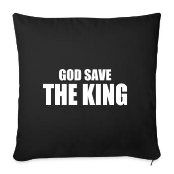 god save the king - Housse de coussin décorative 45 x 45 cm - noir - Devant