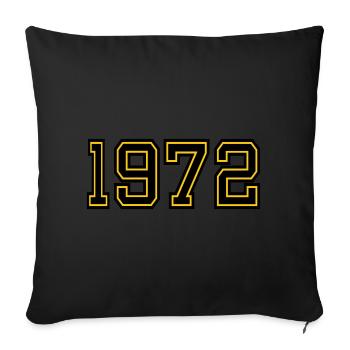 Year of birth: 1972 - Sofa pillowcase 17,3'' x 17,3'' (45 x 45 cm) - black - Front