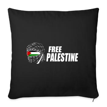 Free palestine - Housse de coussin décorative 45 x 45 cm - noir - Devant