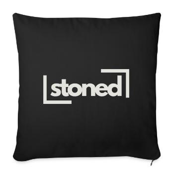 Stoned - Sofa pillowcase 17,3'' x 17,3'' (45 x 45 cm) - black - Front