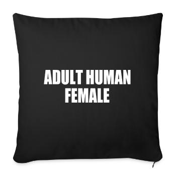 Adult human female - Sofakissenbezug 45 x 45 cm - Schwarz - Vorne