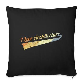I Love Architecture - Sofa pillowcase 17,3'' x 17,3'' (45 x 45 cm) - black - Front
