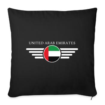 United Arab Emirates Style Design T-Shirt - Sofa pillowcase 17,3'' x 17,3'' (45 x 45 cm) - black - Front