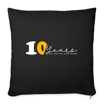 Jahrgang 2014 Lustig 10 Jahre Bday Männer Frauen - Sofakissenbezug 45 x 45 cm - Schwarz - Vorne