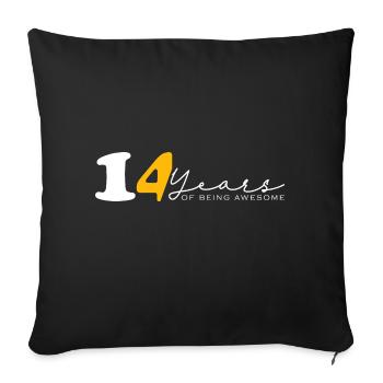 Jahrgang 2010 Lustig 14 Jahre Bday Männer Frauen - Sofakissenbezug 45 x 45 cm - Schwarz - Vorne