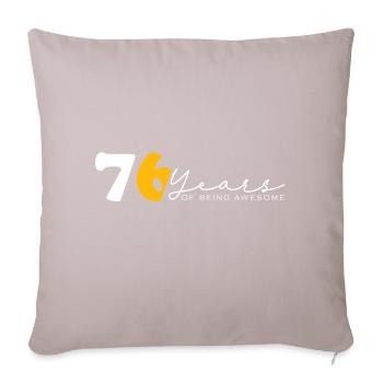 Vintage 1948 Drôle 76 ans Bday Hommes Femmes - Housse de coussin décorative 45 x 45 cm - taupe clair - Devant