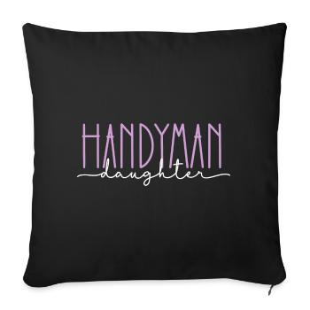 Artisan Proud Daughter Mignon Cadeau - Housse de coussin décorative 45 x 45 cm - noir - Devant