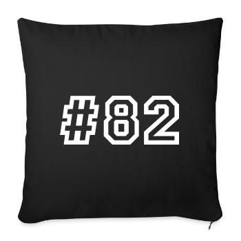 Hashtag de 1982 - Housse de coussin décorative 45 x 45 cm - noir - Devant
