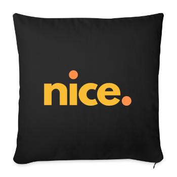 nice.04 - Sofakissenbezug 45 x 45 cm - Schwarz - Vorne