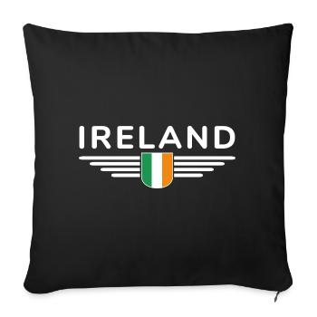 I Love Ireland Elegance Style Design T-Shirt - Housse de coussin décorative 45 x 45 cm - noir - Devant