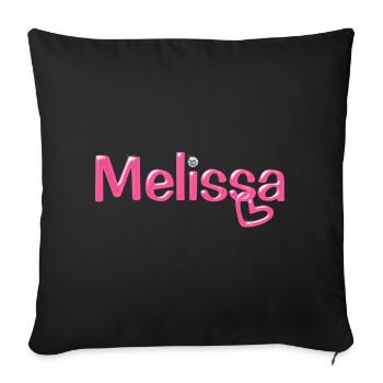 Melissa Name Balloon Police - Housse de coussin décorative 45 x 45 cm - noir - Devant