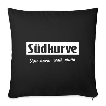 Fans from the Südkurve - Sofa pillowcase 17,3'' x 17,3'' (45 x 45 cm) - black - Front