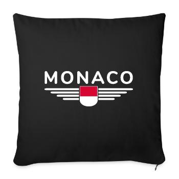 Monaco Design – Le style pour les fans de la Principauté - Housse de coussin décorative 45 x 45 cm - noir - Devant