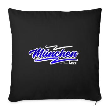 Munich - Sofa pillowcase 17,3'' x 17,3'' (45 x 45 cm) - black - Front