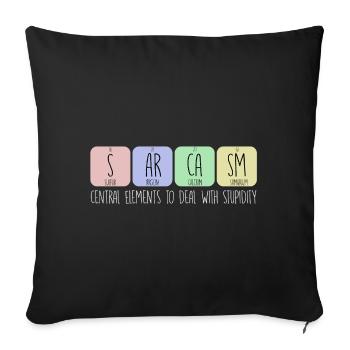 Central elements to deal with stupidity - Sofakissenbezug 45 x 45 cm - Schwarz - Vorne