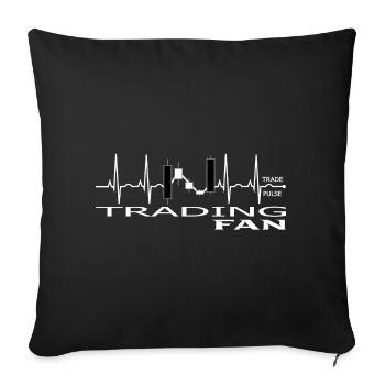 Pulse Trading Chart Design - Sofa pillowcase 17,3'' x 17,3'' (45 x 45 cm) - black - Front