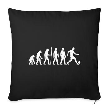 Évolution du football - Housse de coussin décorative 45 x 45 cm - noir - Devant