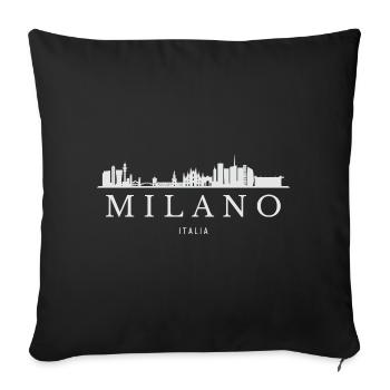 Milan Skyline, Milan Italy - Sofa pillowcase 17,3'' x 17,3'' (45 x 45 cm) - black - Front
