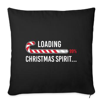 Loading Christmas Spirit 99 Percent Gamer Funny  - Housse de coussin décorative 45 x 45 cm - noir - Devant