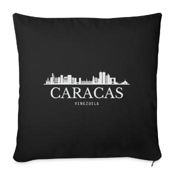 Skyline de Caracas, Caracas Venezuela - Housse de coussin décorative 45 x 45 cm - noir - Devant