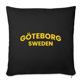 GÖTEBORG Sweden Arc Text - Sofa pillowcase 17,3'' x 17,3'' (45 x 45 cm) - black - Front