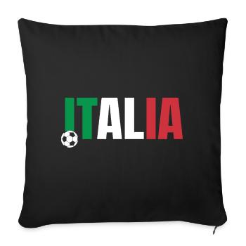 Italia Football - Sofa pillowcase 17,3'' x 17,3'' (45 x 45 cm) - black - Front