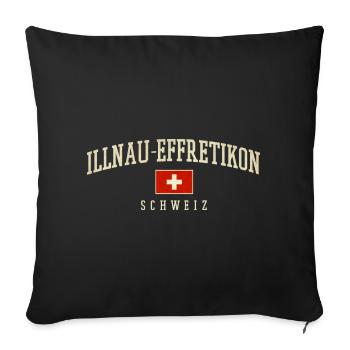 Illnau-Effretikon – Swiss identity from Zurich - Sofa pillowcase 17,3'' x 17,3'' (45 x 45 cm) - black - Front
