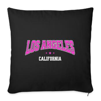 Los Angeles Neon City - Sofa pillowcase 17,3'' x 17,3'' (45 x 45 cm) - black - Front
