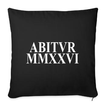 Abitur 2026 - Abitur - Roman numerals - Latin - Sofa pillowcase 17,3'' x 17,3'' (45 x 45 cm) - black - Front