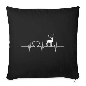 Reindeer Reindeer - Sofa pillowcase 17,3'' x 17,3'' (45 x 45 cm) - black - Front