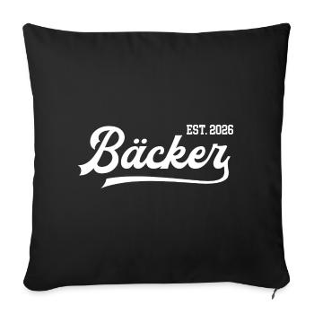 Baker 2026 Apprenticeship Bakery Trainee Master - Sofa pillowcase 17,3'' x 17,3'' (45 x 45 cm) - black - Front