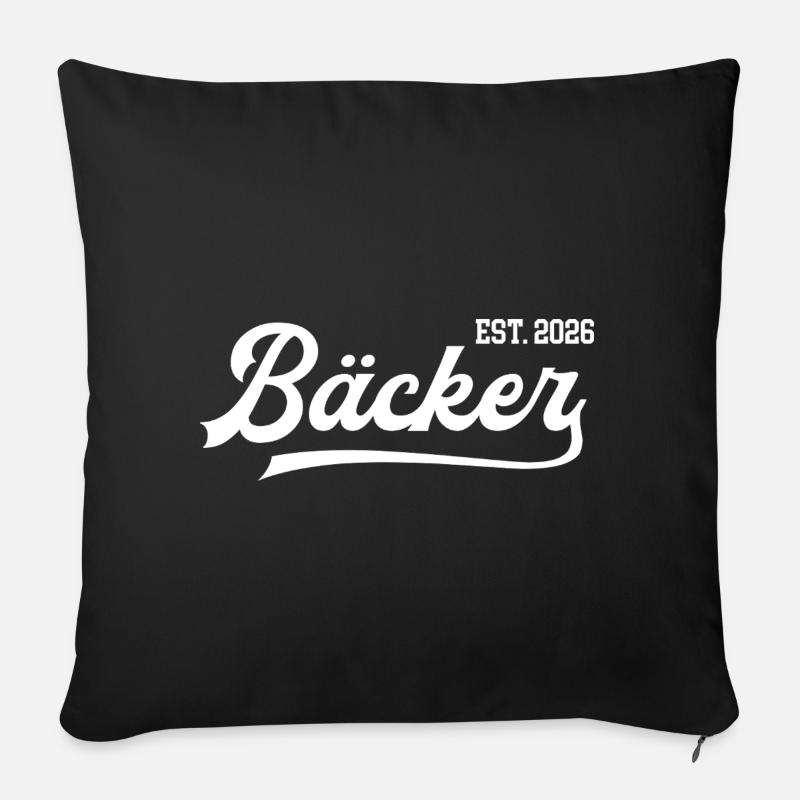Bäcker 2026 Ausbildung Bäckerei Azubi Meister - Sofakissenbezug 45 x 45 cm - Schwarz