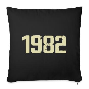 Jubilé 1982 - Housse de coussin décorative 45 x 45 cm - noir - Devant