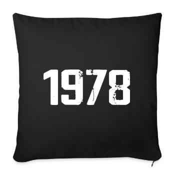 1978 - Génial depuis 1978 - Housse de coussin décorative 45 x 45 cm - noir - Devant