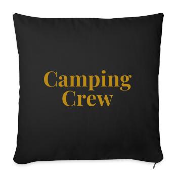 Équipe de camping - Housse de coussin décorative 45 x 45 cm - noir - Devant