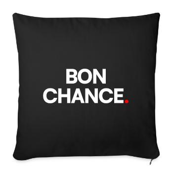 GOOD LUCK | Minimalist humor expression - Sofa pillowcase 17,3'' x 17,3'' (45 x 45 cm) - black - Front