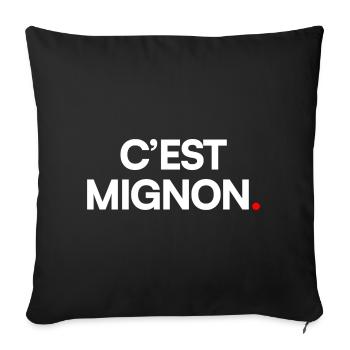 C’est mignon - Housse de coussin décorative 45 x 45 cm - noir - Devant