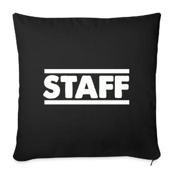 Staff Lettering Bold Contrast - Sofa pillowcase 17,3'' x 17,3'' (45 x 45 cm) - black - Front