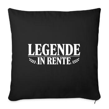 Legend retired - Sofa pillowcase 17,3'' x 17,3'' (45 x 45 cm) - black - Front