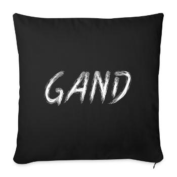 White Brush Brush Brush on Contrasting Background - Sofa pillowcase 17,3'' x 17,3'' (45 x 45 cm) - black - Front
