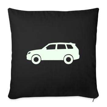 Silhouette de voiture pastel - Housse de coussin décorative 45 x 45 cm - noir - Devant