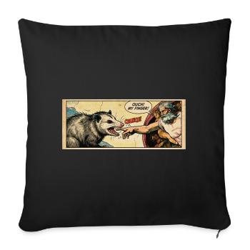 Opossum Beats God's Hand Funny Opossum Meme - Sofa pillowcase 17,3'' x 17,3'' (45 x 45 cm) - black - Front